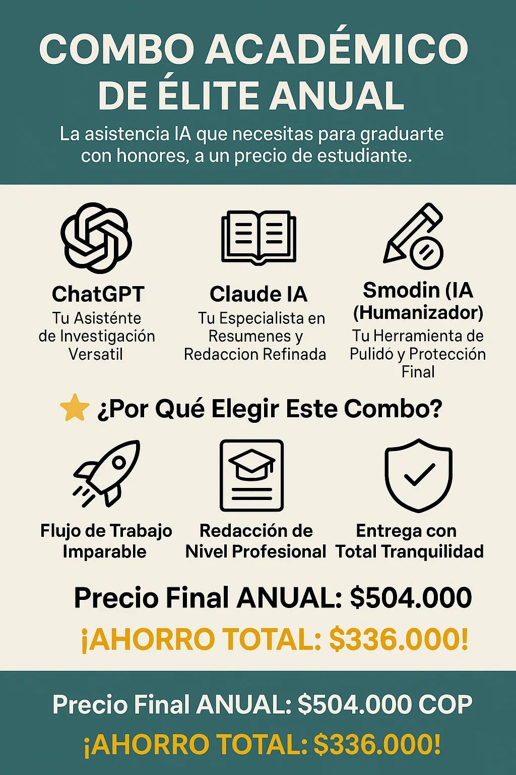 (Anual) Combo Académico de Élite: Tu Asistente IA para un Éxito Universitario Garantizado