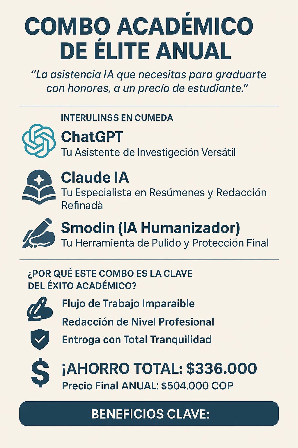 (Anual) Combo Académico de Élite: Tu Asistente IA para un Éxito Universitario Garantizado
