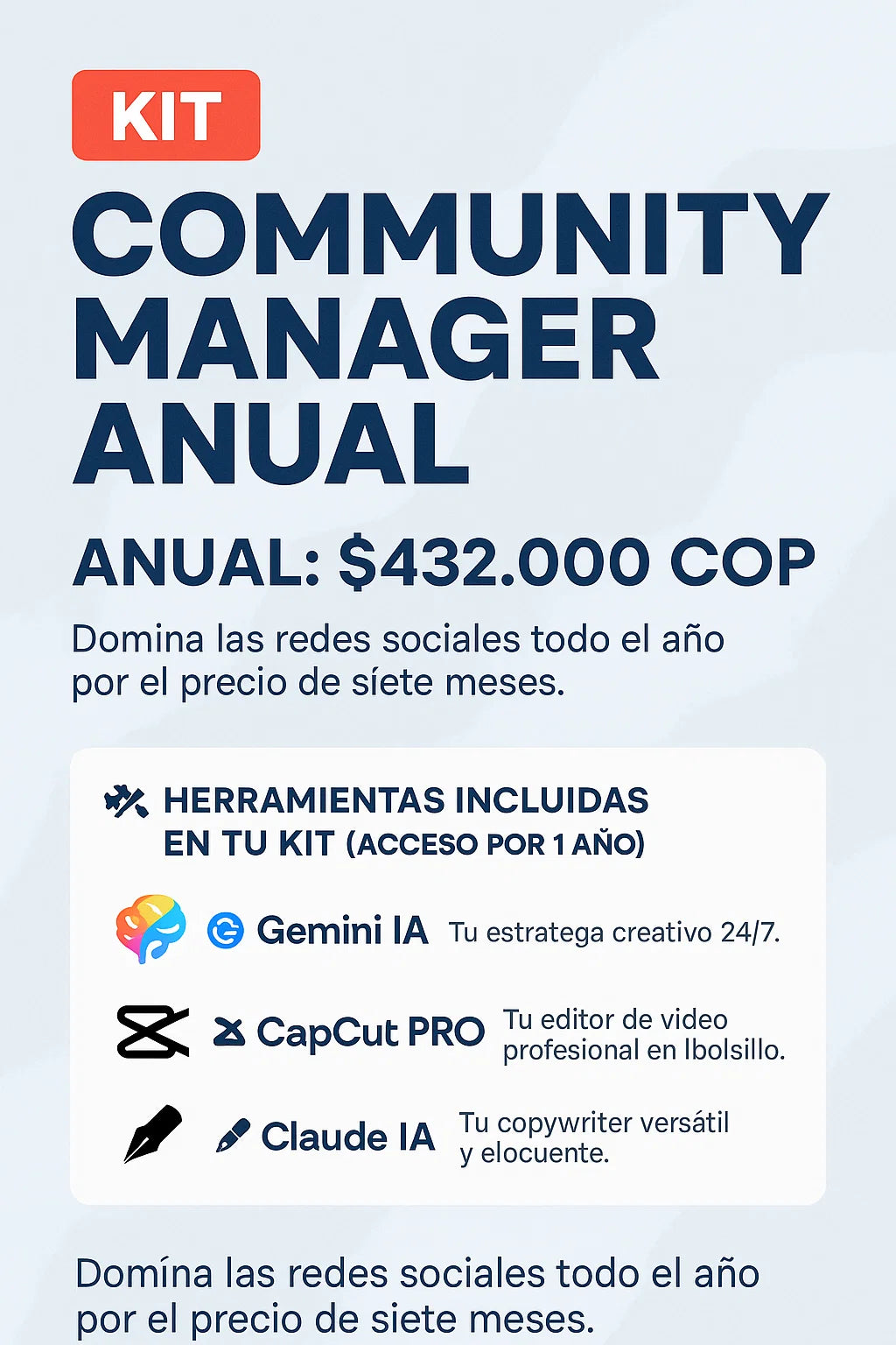 (Anual) Kit Community Manager: Tu Arsenal Definitivo para Conquistar las Redes Sociales