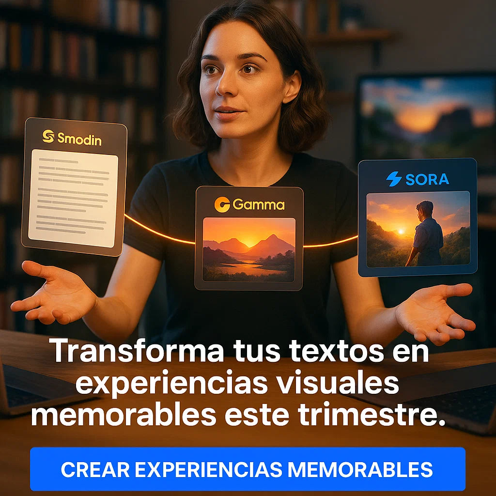 (3 Meses) Trío de Creación Visual y Escrita : Smodin, Gamma y Sora IA