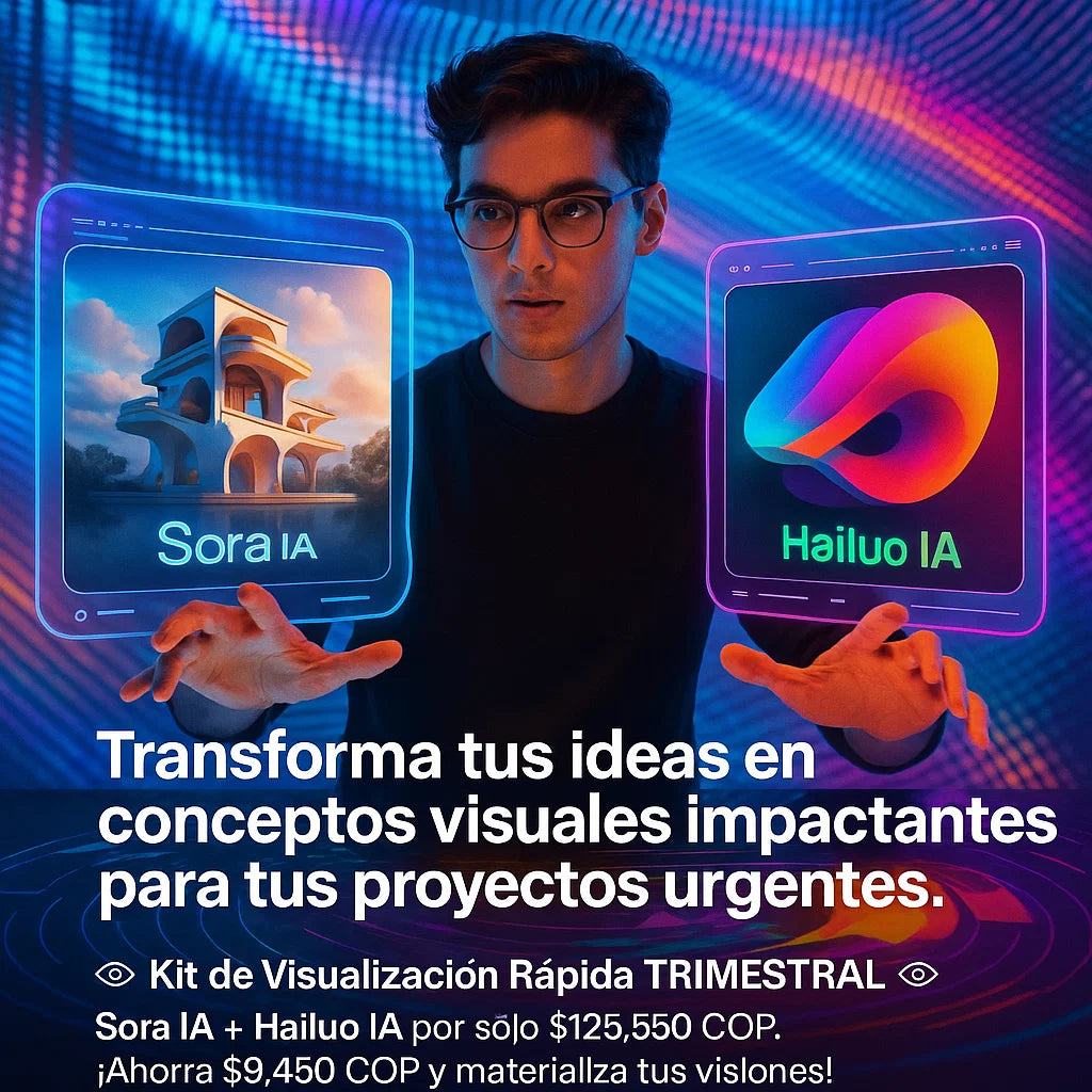 (3 Meses) Kit de Visualización Rápida Trimestral: Sora IA y Hailuo IA para Diseñadores y Publicistas